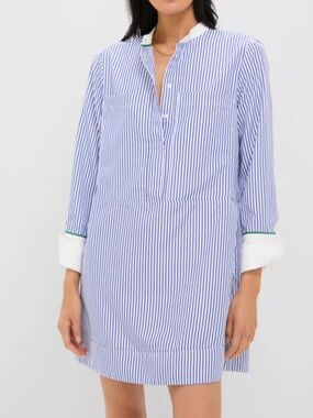 Pomander Place Blue Stripe Rohan Shirt Dress
